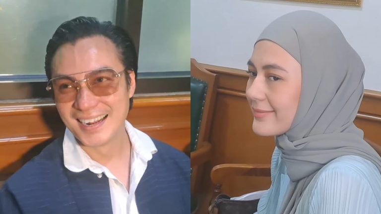 Baim Wong dan Paula Verhoeven menghadiri sidang cerai perdana. Foto: Dok. YouTub Intens Investigasi