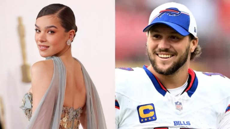 Hailee Steinfeld Dilamar kekasihnya, Josh Allen. Foto: Dok. Kolase Instagram @haileesteinfeld, G Fiume/Getty